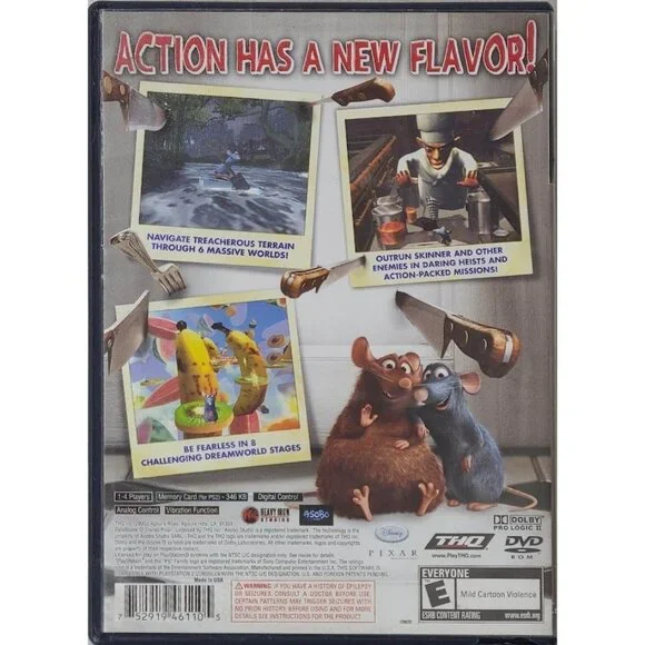 Ratatouille Sony PS2 Playstation 2 Video Game 2007 Black Label w/ Manual - Picture 2 of 7